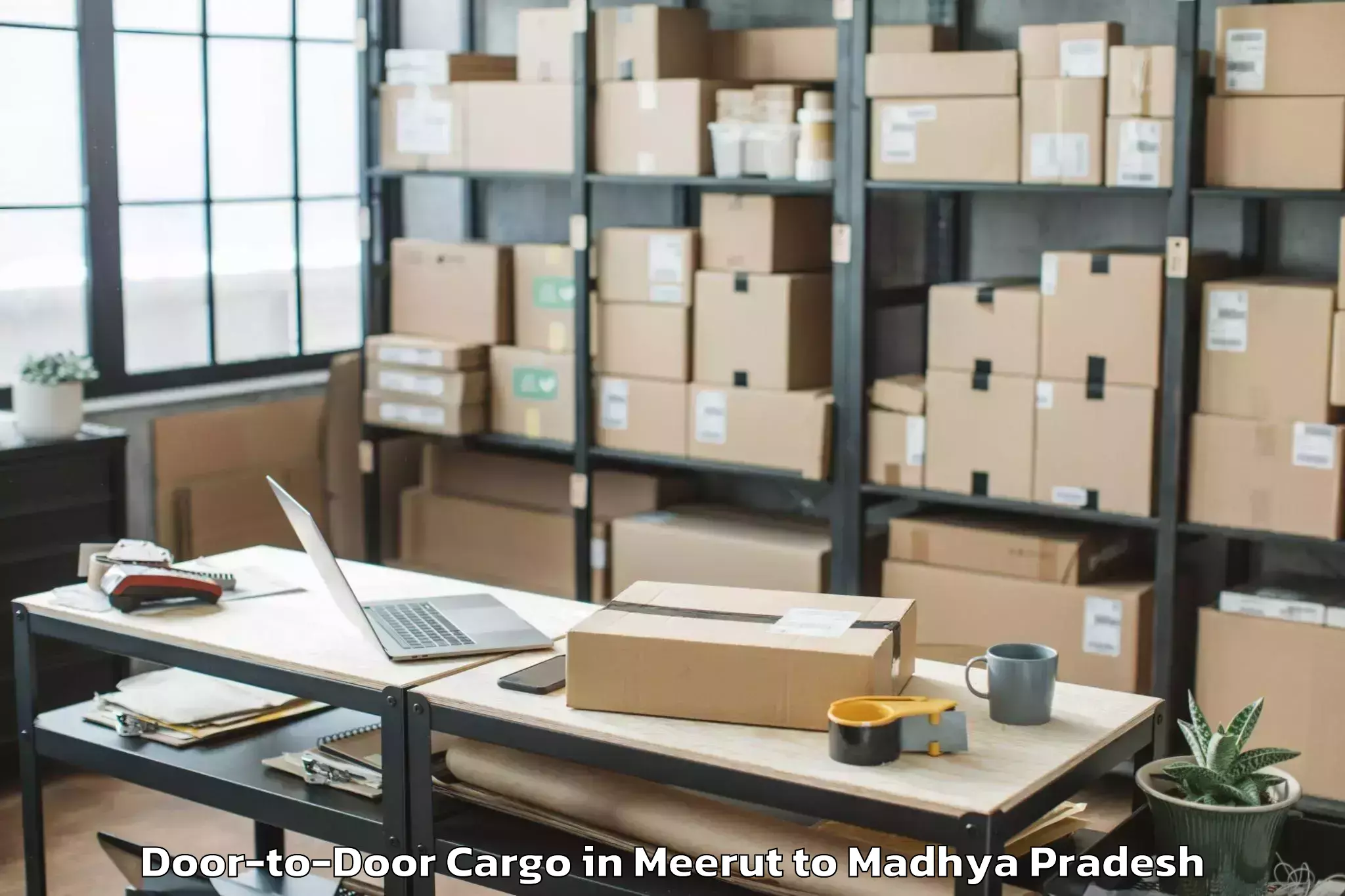 Hassle-Free Meerut to Jhalariya Door To Door Cargo